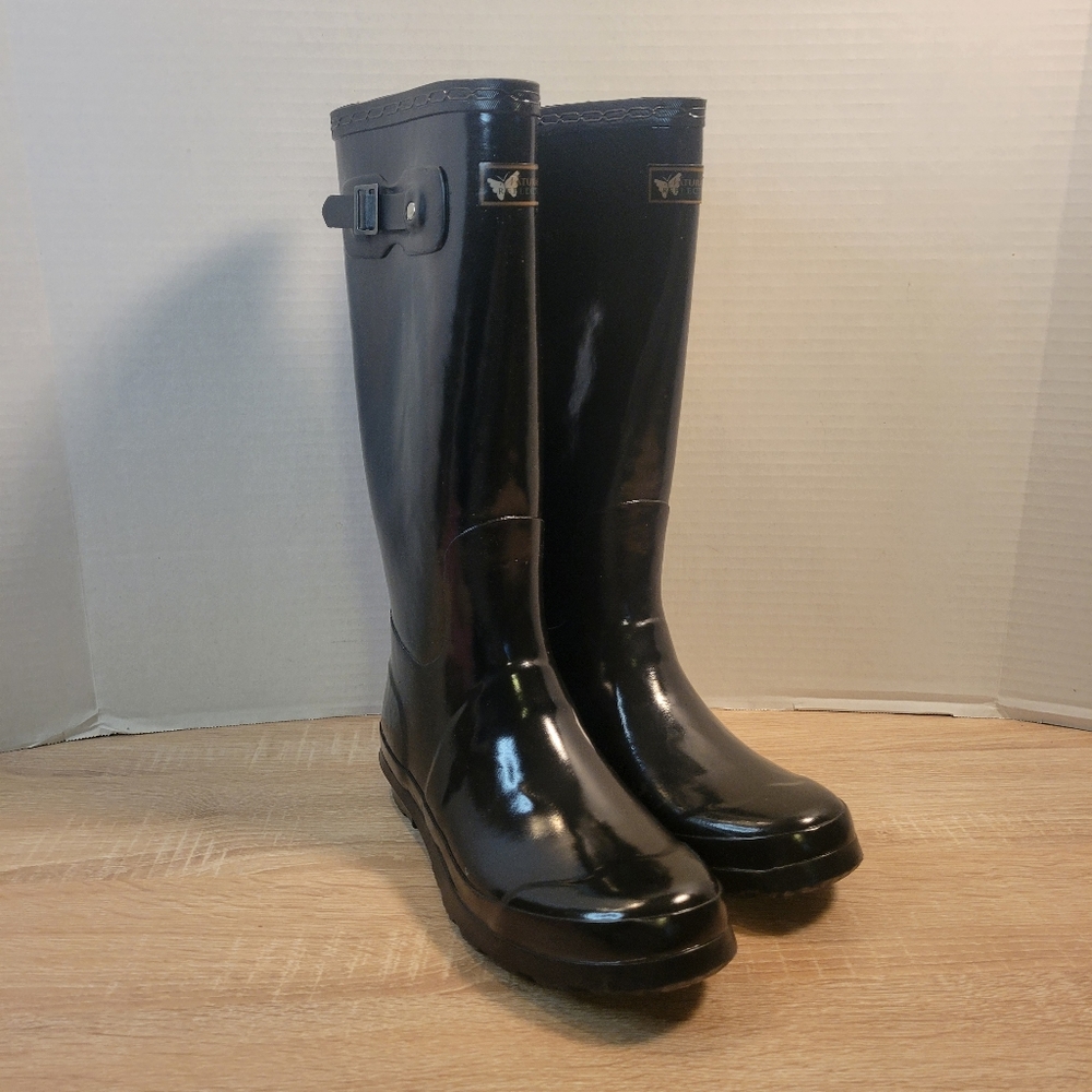 Womens Natural Reflections Knee High Rain Boots